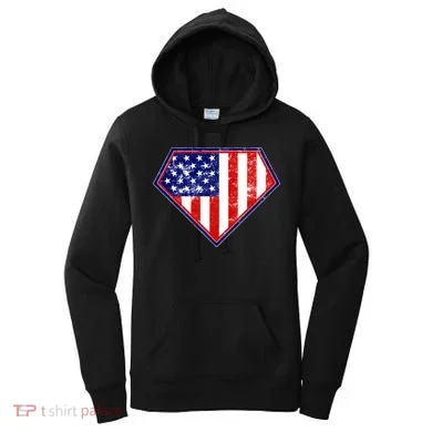 Super Patriot US Flag Women's Hoodie