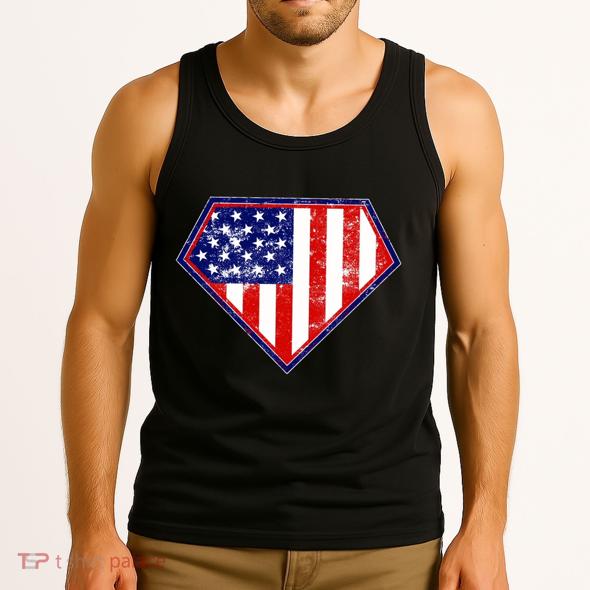 Super Patriot US Flag Tank Top