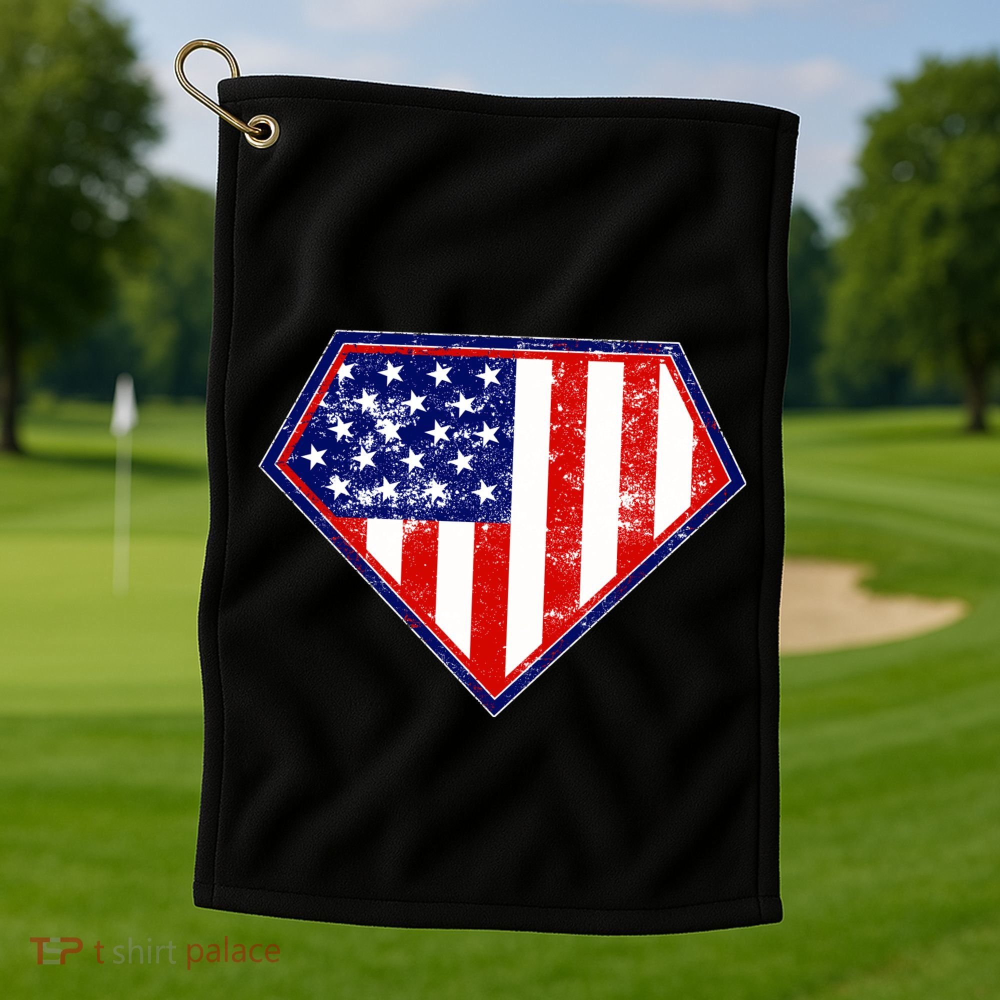 Super Patriot US Flag Golf Towel