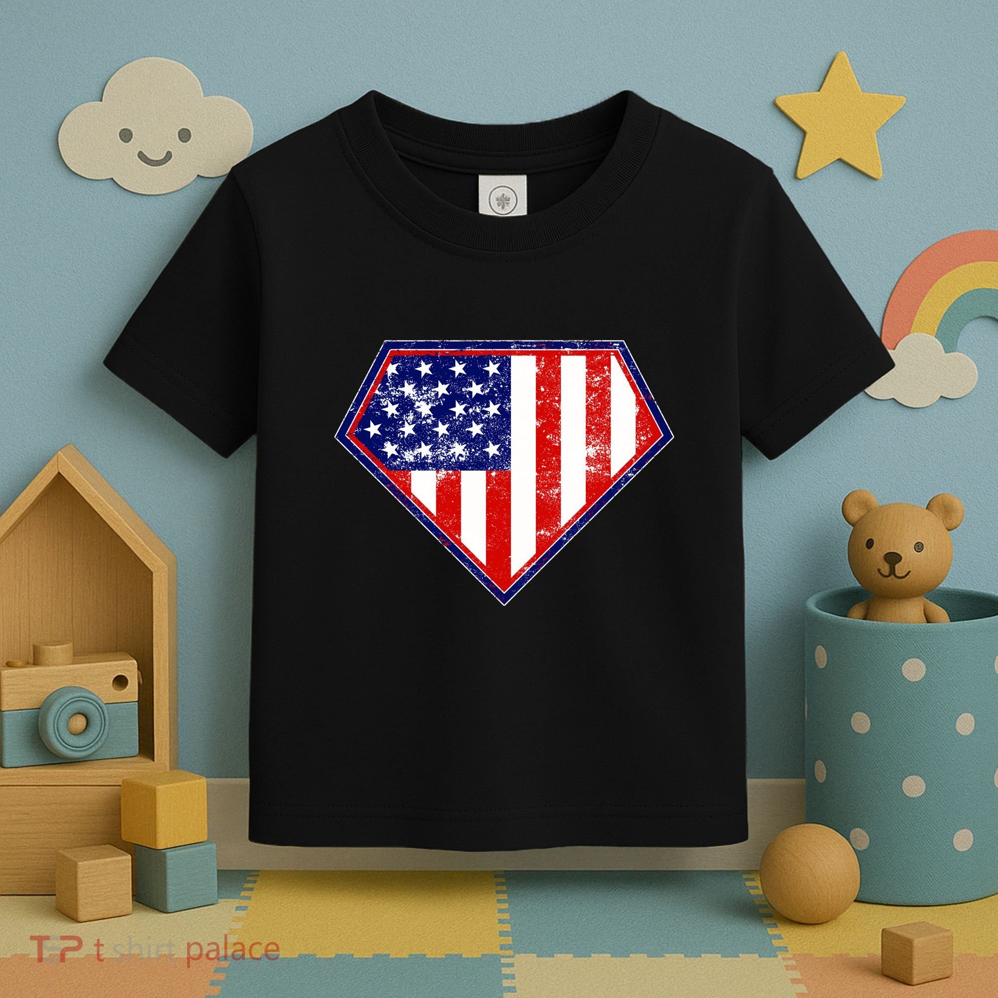 Super Patriot US Flag Toddler T-Shirt