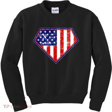 Super Patriot US Flag Kids Sweatshirt