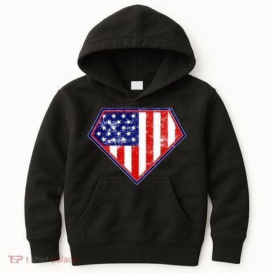 Super Patriot US Flag Kids Hoodie
