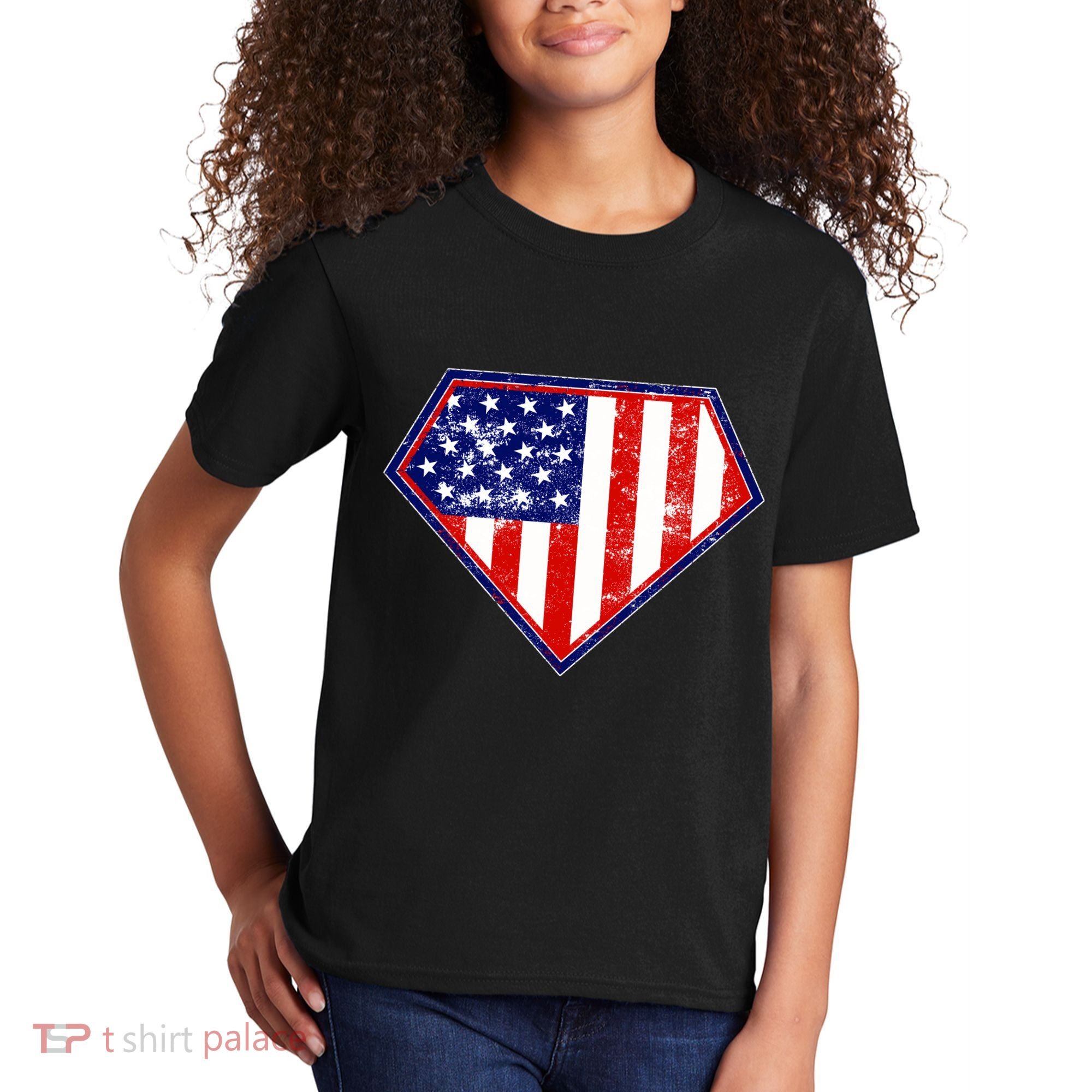 Super Patriot US Flag Kids T-Shirt