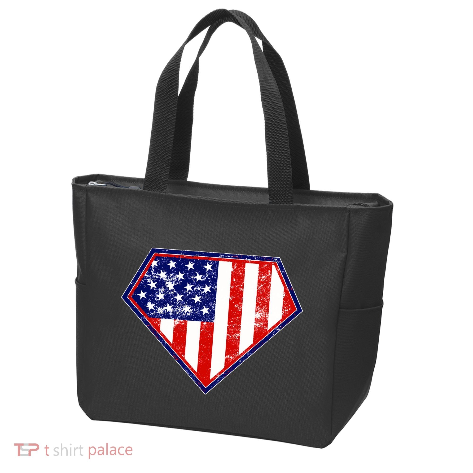 Super Patriot US Flag Tote Bag