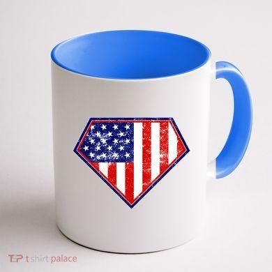 Super Patriot US Flag Coffee Mug back
