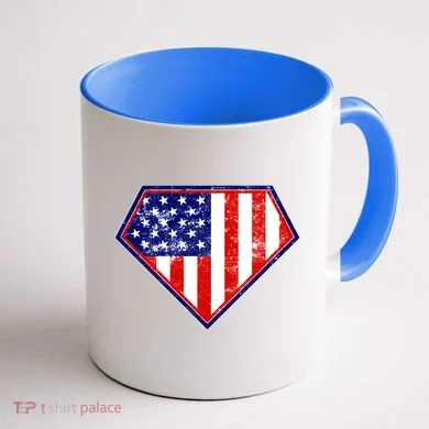 Super Patriot US Flag Coffee Mug back