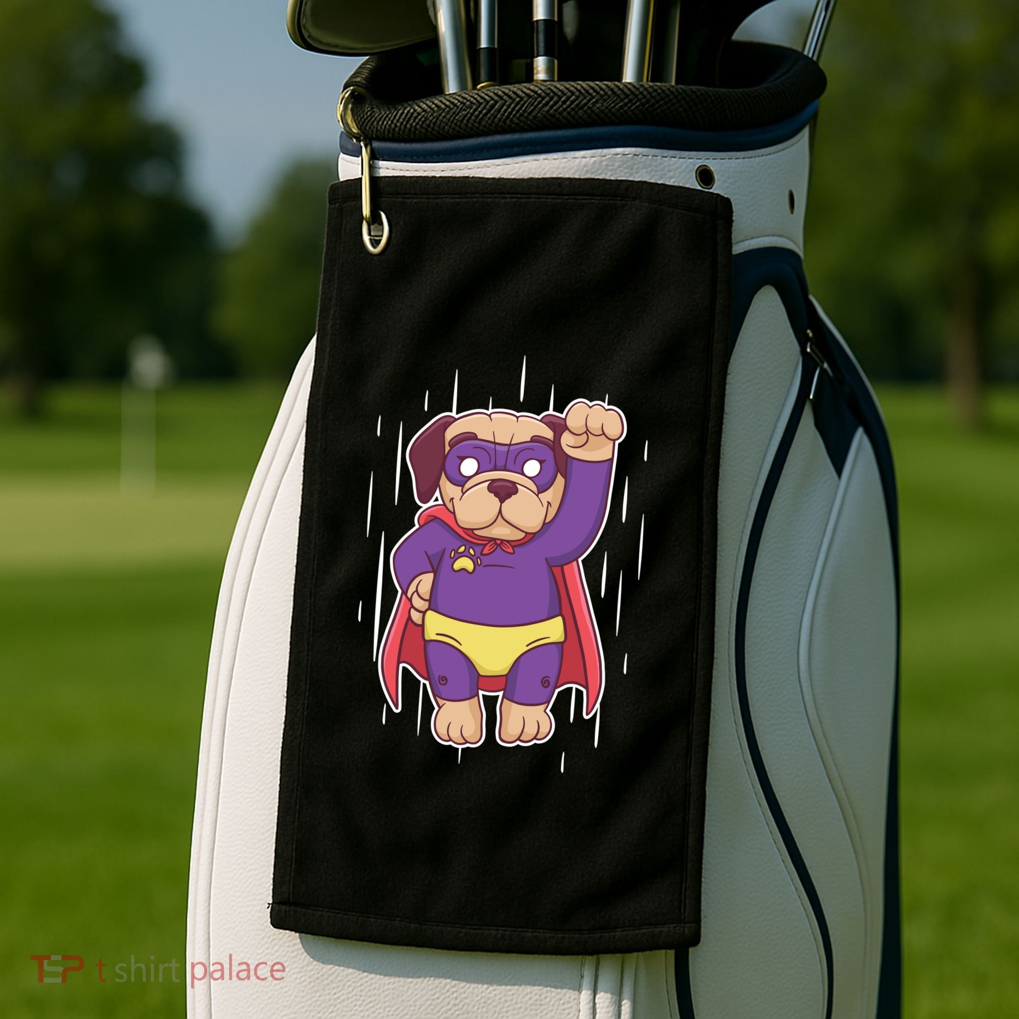 Super Pug Golf Towel