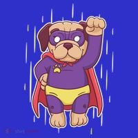 Super Pug Button thumb 1