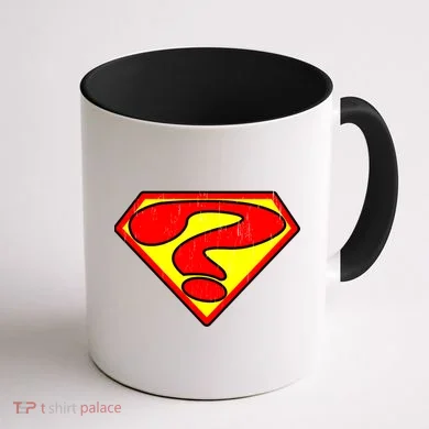 Super Question Retro Coffee Mug back