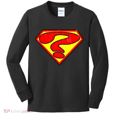 Super Question Retro Kids Long Sleeve Shirt