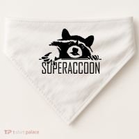 Super Raccoon Superraccon Trash Panda USA-Made Doggie Bandana thumb 0