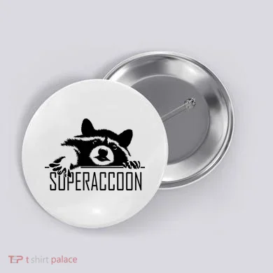 Super Raccoon Superraccon Trash Panda Button