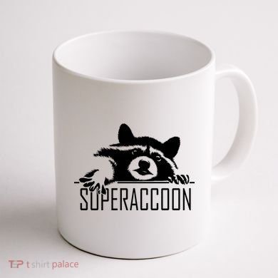 Super Raccoon Superraccon Trash Panda Coffee Mug back