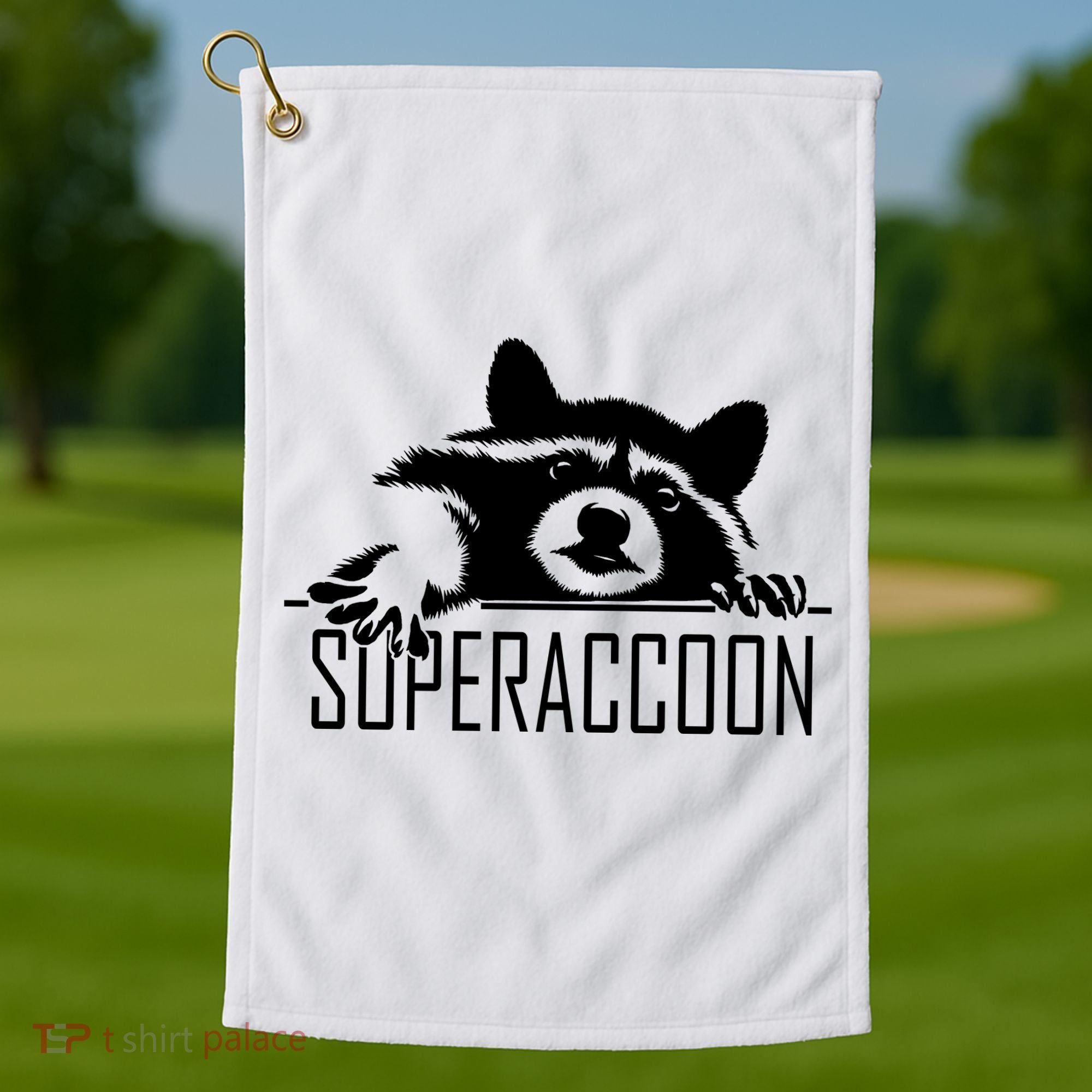 Super Raccoon Superraccon Trash Panda Golf Towel