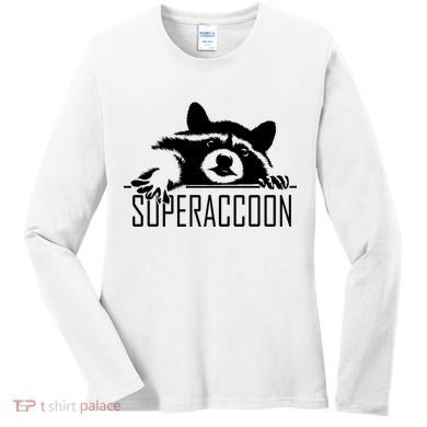 Super Raccoon Superraccon Trash Panda Women's Long Sleeve Shirt