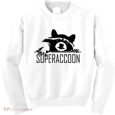 Super Raccoon Superraccon Trash Panda Kids Sweatshirt