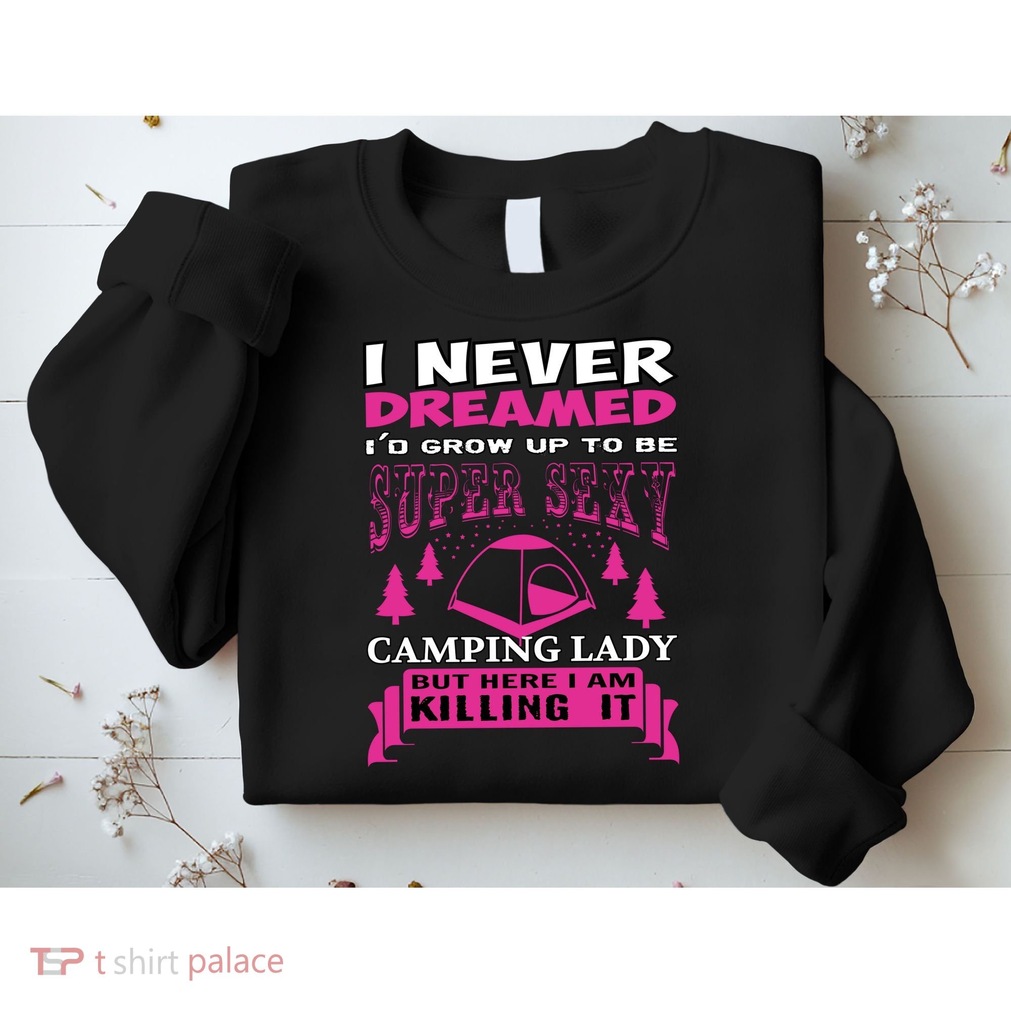 Super Sexy Camping Lady Sweatshirt