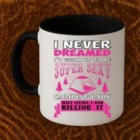 Super Sexy Camping Lady Coffee Mug thumb 2