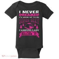 Super Sexy Camping Lady Baby Bodysuit thumb 0