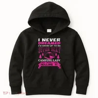 Super Sexy Camping Lady Kids Hoodie thumb 0