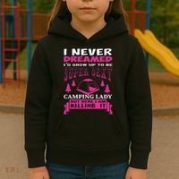 Super Sexy Camping Lady Kids Hoodie thumb 3