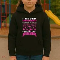 Super Sexy Camping Lady Kids Hoodie thumb 3