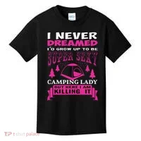 Super Sexy Camping Lady Kids T-Shirt thumb 0