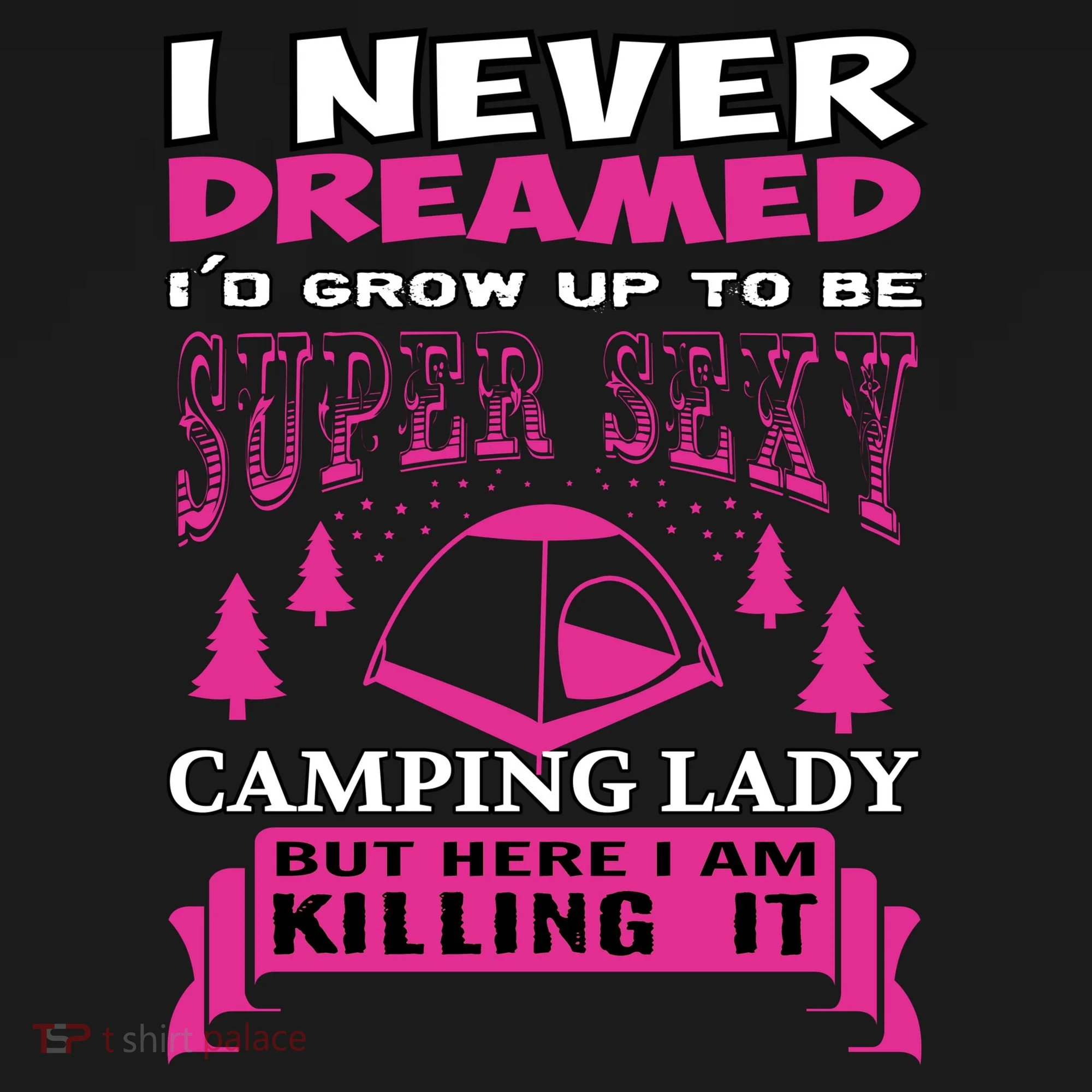 Super Sexy Camping Lady Kids T-Shirt