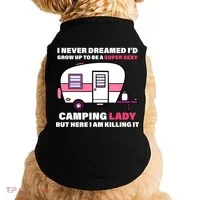 Super Sexy Camping Lady Killing It Doggie Tank thumb 0
