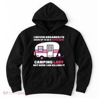 Super Sexy Camping Lady Killing It Hoodie thumb 0