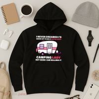 Super Sexy Camping Lady Killing It Hoodie thumb 3