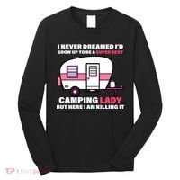 Super Sexy Camping Lady Killing It Long Sleeve Shirt thumb 0