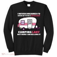 Super Sexy Camping Lady Killing It Sweatshirt thumb 0