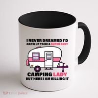 Super Sexy Camping Lady Killing It Coffee Mug thumb 1