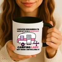 Super Sexy Camping Lady Killing It Coffee Mug thumb 3