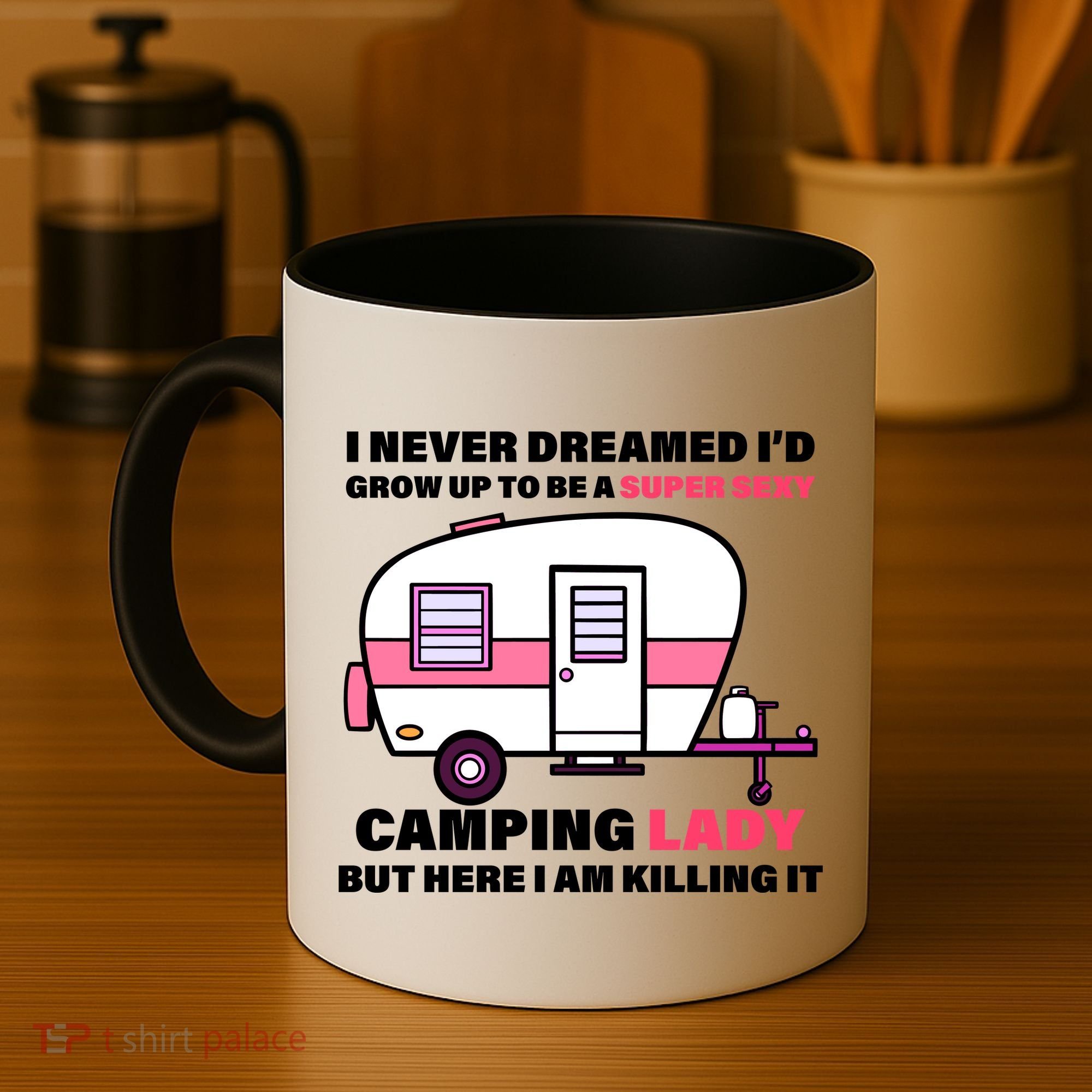 Super Sexy Camping Lady Killing It Coffee Mug