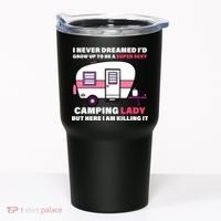 Super Sexy Camping Lady Killing It Tumbler thumb 0
