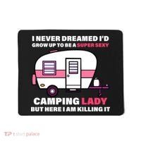 Super Sexy Camping Lady Killing It Mousepad thumb 0