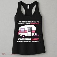 Super Sexy Camping Lady Killing It Women's Tank Top thumb 3