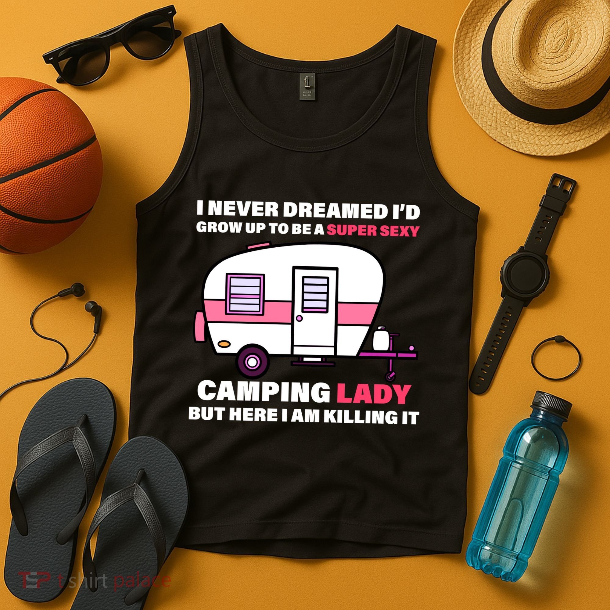 Super Sexy Camping Lady Killing It Tank Top