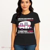 Super Sexy Camping Lady Killing It Women's T-Shirt thumb 4