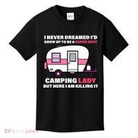 Super Sexy Camping Lady Killing It Kids T-Shirt thumb 0