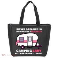 Super Sexy Camping Lady Killing It Tote Bag thumb 0
