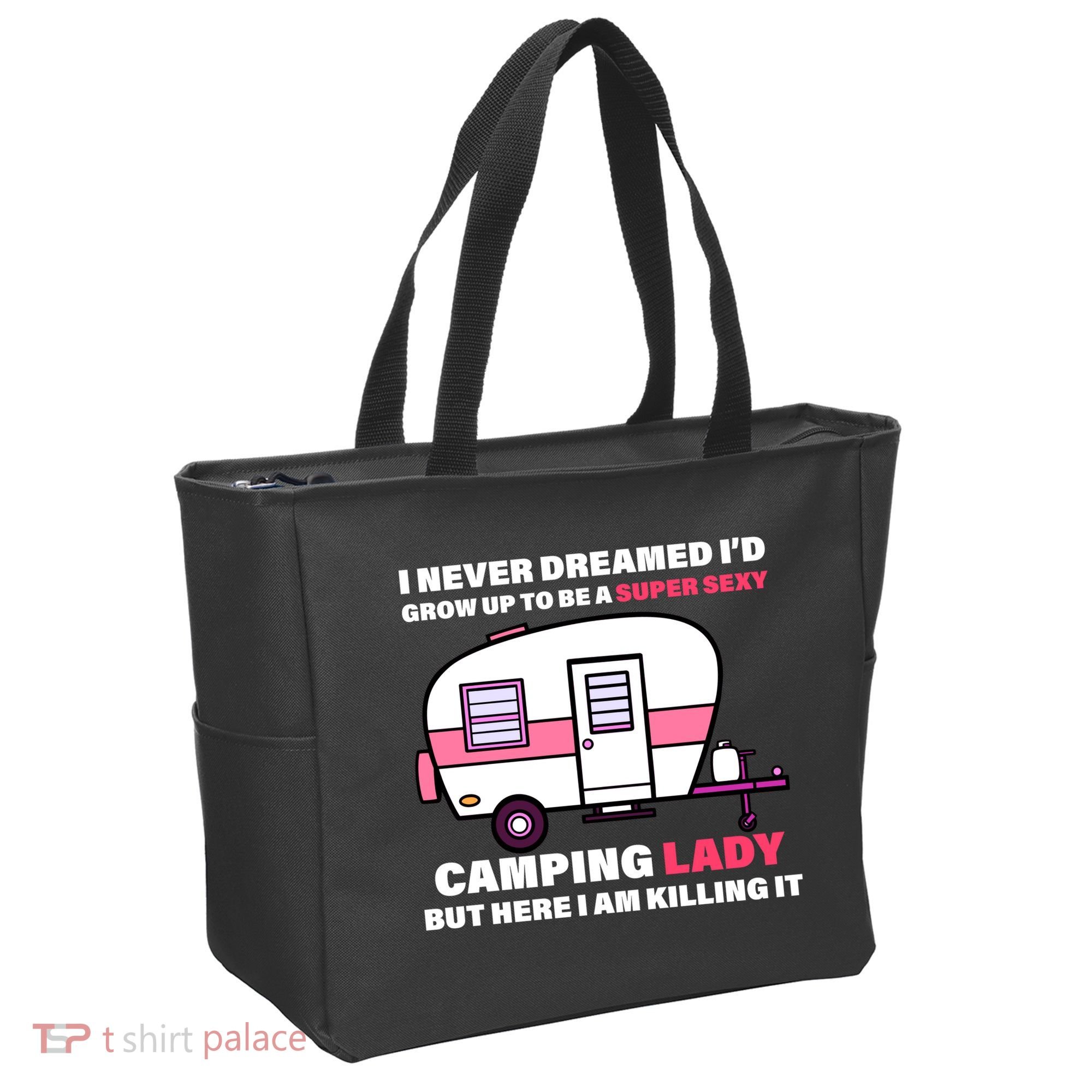 Super Sexy Camping Lady Killing It Tote Bag