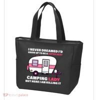 Super Sexy Camping Lady Killing It Tote Bag thumb 3