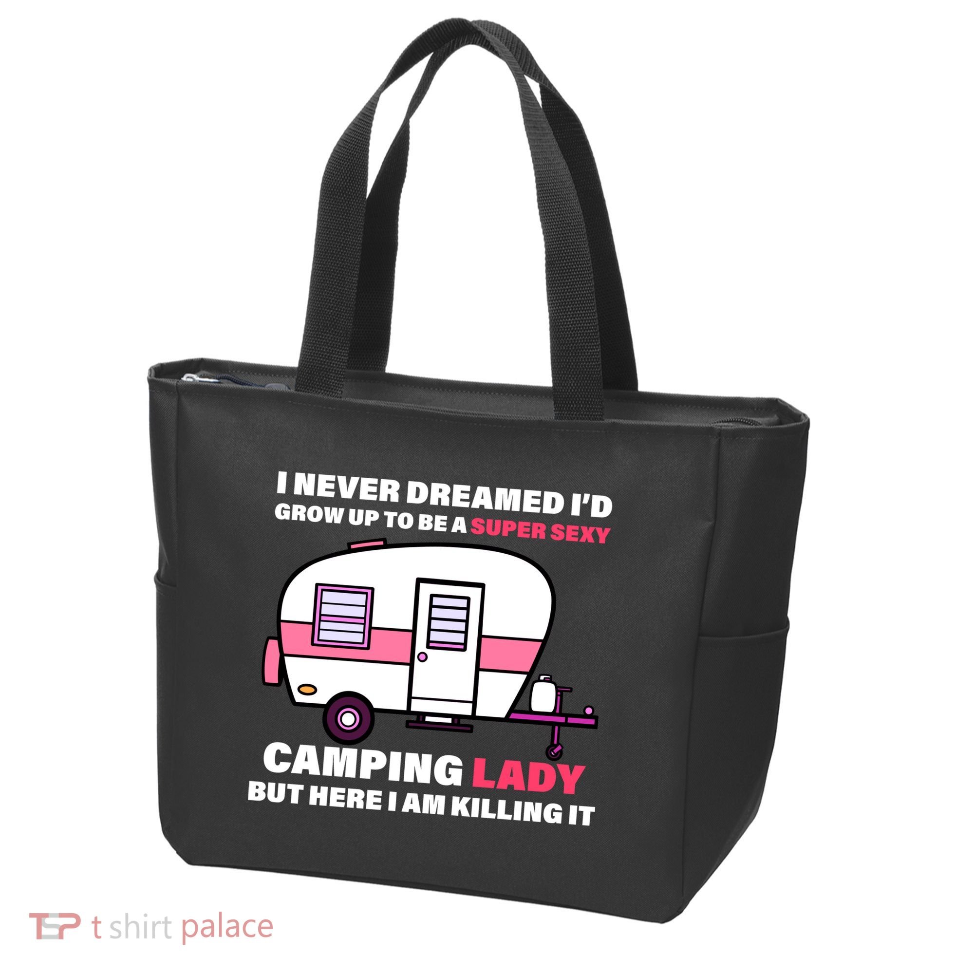 Super Sexy Camping Lady Killing It Tote Bag