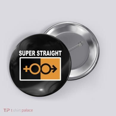 Super Straight Pride Bar Style Button