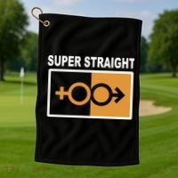 Super Straight Pride Bar Style Golf Towel thumb 1