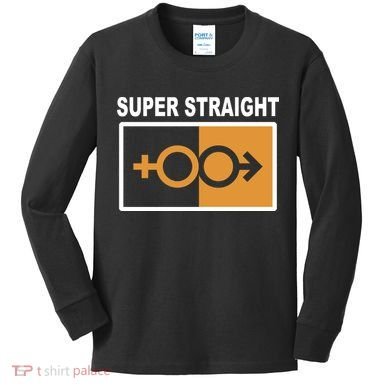 Super Straight Pride Bar Style Kids Long Sleeve Shirt