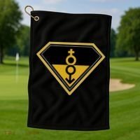 Super Straight Pride Superhero Golf Towel thumb 1